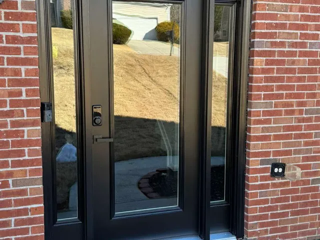Composite entry door installed by HomeTrust