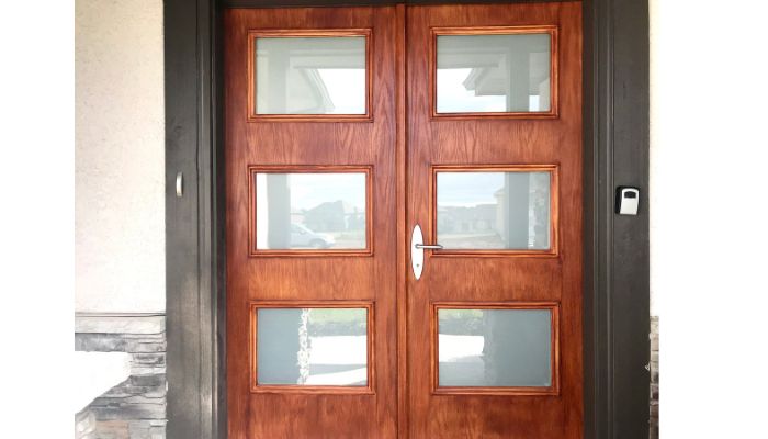 Glass double entry doors