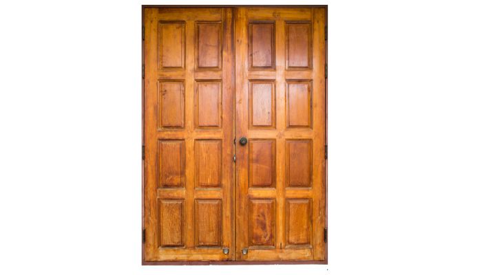 Double entry doors - wood double doors:
