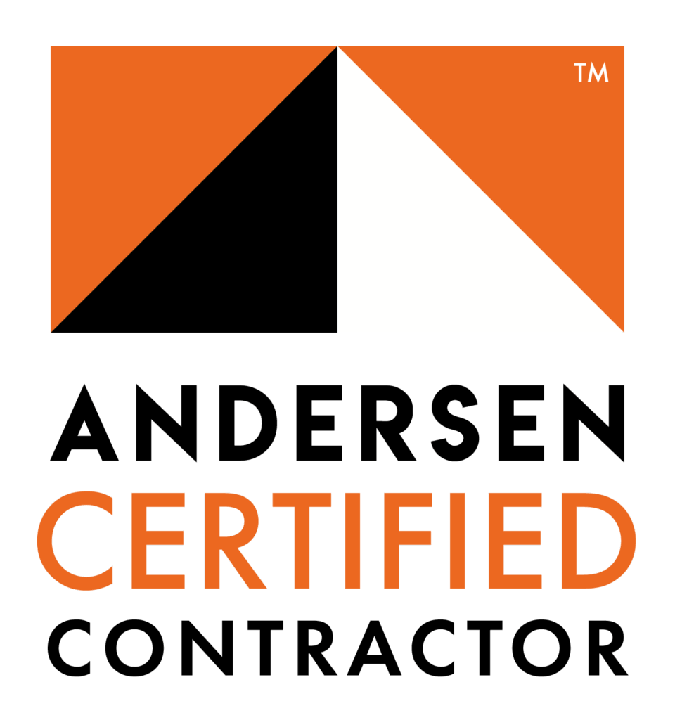 Hometrust windows and doors home page - andersesn certified contractor logo: